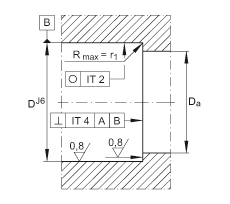 推力角接觸球軸承 ZKLF100200-2Z, 雙向，螺釘安裝，兩側(cè)間隙密封