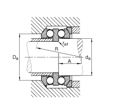 推力深溝球軸承 54212, 根據(jù) DIN 711/ISO 104 標(biāo)準(zhǔn)的主要尺寸，雙向，帶球面軸承座圈，可分離
