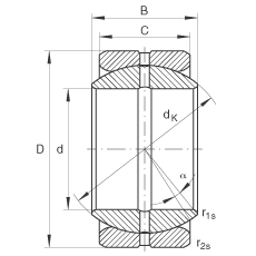 關(guān)節(jié)軸承 GE19-ZO, 根據(jù) DIN ISO 12 240-1 標準，英制尺寸，需維護