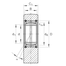 液壓桿端軸承 GF30-DO, 根據(jù) DIN ISO 12 240-4 標(biāo)準(zhǔn)，帶焊接面，需維護(hù)