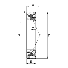 主軸軸承 HC71913-E-T-P4S, 調(diào)節(jié)，成對或單元安裝，接觸角 α = 25°，陶瓷球，限制公差