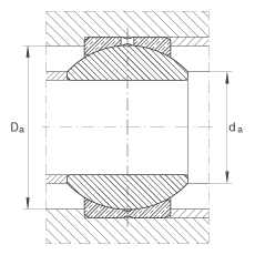 關(guān)節(jié)軸承 GE10-PB, 根據(jù) DIN ISO 12 240-1 標(biāo)準(zhǔn)，尺寸系列 K，需維護(hù)