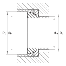 角接觸關(guān)節(jié)軸承 GE50-SX, 根據(jù) DIN ISO 12 240-2 標(biāo)準(zhǔn)，需維護(hù)