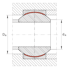 關(guān)節(jié)軸承 GE30-PW, 根據(jù) DIN ISO 12 240-1 標(biāo)準(zhǔn)，尺寸系列 K，免維護(hù)