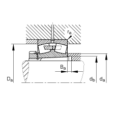 調(diào)心滾子軸承 23252-B-K-MB + H2352X, 根據(jù) DIN 635-2 標(biāo)準(zhǔn)的主要尺寸, 帶錐孔和緊定套